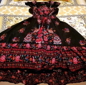 💃 NWOT Black Floral Hi-Lo Dress XL 💃